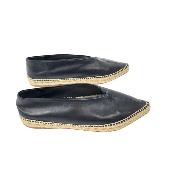 Celine Pointed Nappa Leather Flat Espadrilles - Picture 5 of 8